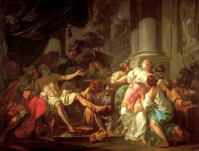 Jacques-Louis  David The Death of Seneca oil painting picture